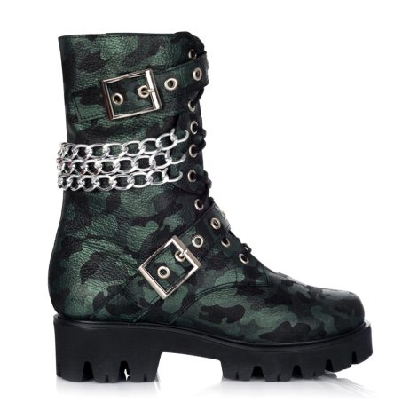 bocanci dama tip army cu lant