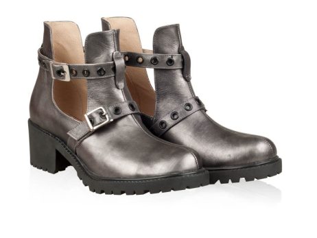 Ghete bocanc dama piele Elyt M20 silver - imagine 3
