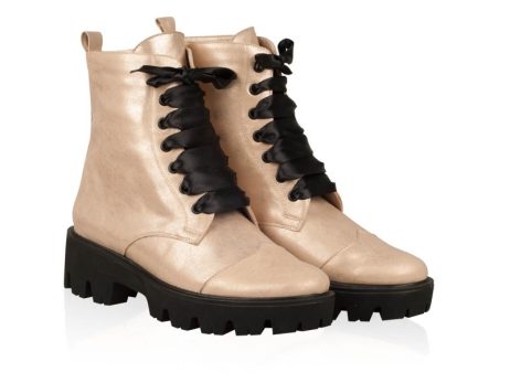 Bocanci dama piele Pony M27 gold - imagine 4