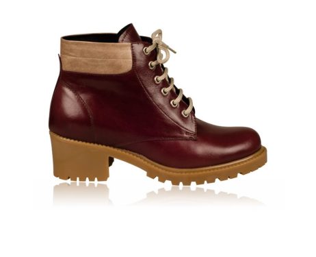 Bocanci dama piele Mera M15 bordo