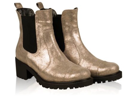 Ghete dama piele Vena M2 gold - imagine 3