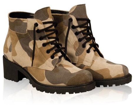 Bocanci dama piele Mera M15 army - imagine 2