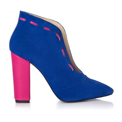 botine femei piele naturala botine albastru electric botine fuchsia