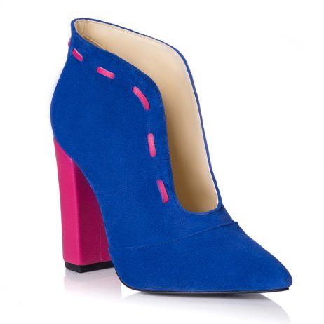 Botine dama din piele decupate Modern - imagine 2