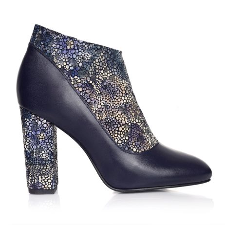 botine piele bleumarin botine piele elegante cu toc
