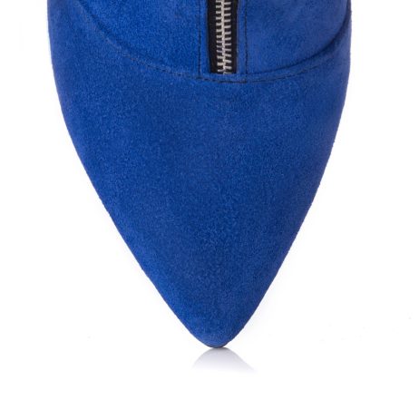 Botine dama din piele intoarsa Chic cu fermoar K6 - imagine 4