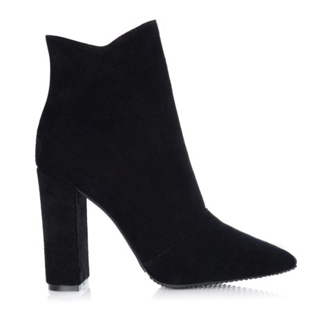 botine femei piele intoarsa si toc