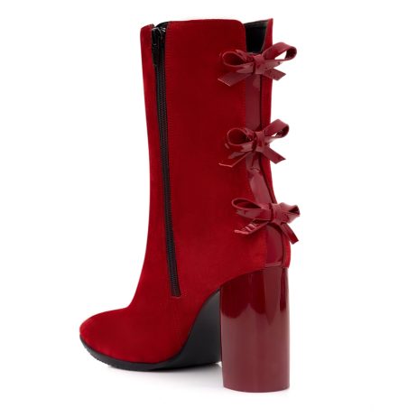 Botine dama din piele intoarsa Bows E27r - imagine 4