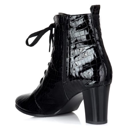 Botine dama din piele Aga W35 croco - imagine 3