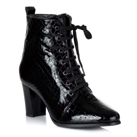 Botine dama din piele Aga W35 croco - imagine 4