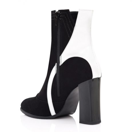 Botine dama din piele cu toc evazat Alun E28 - imagine 2