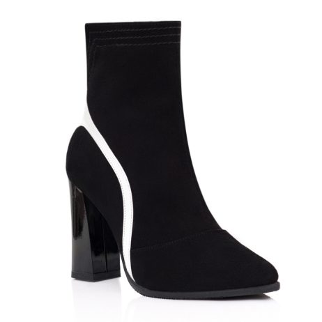 Botine dama din piele cu toc evazat Alun E28 - imagine 4