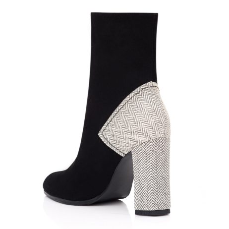 Botine dama din piele cu fermoar Jeni E29 - imagine 2