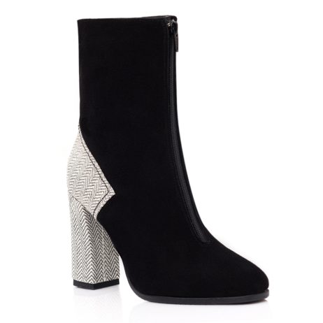 Botine dama din piele cu fermoar Jeni E29 - imagine 3