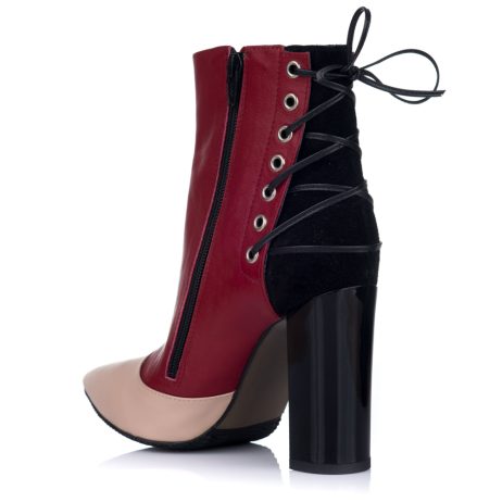 Botine dama stiletto din piele in 3 culori R2 - imagine 3