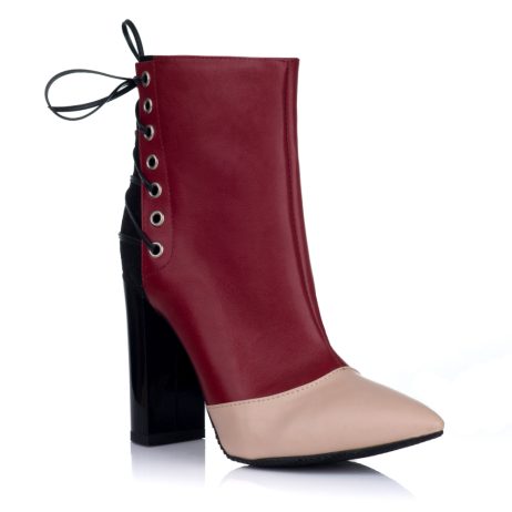 Botine dama stiletto din piele in 3 culori R2 - imagine 4