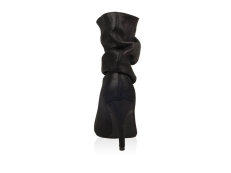 Botine dama din piele fronsate M28n - imagine 2