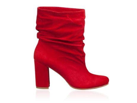Botine dama fronsate din piele intoarsa Simple M59 - imagine 4