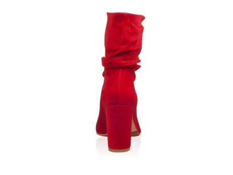 Botine dama fronsate din piele intoarsa Simple M59 - imagine 5