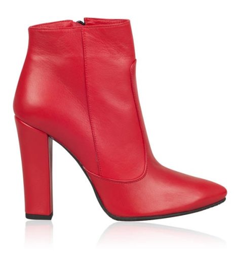 botine dama botine piele naturala rosii