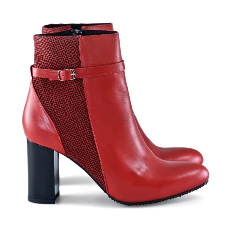 botine online botine dama piele naturala rosu