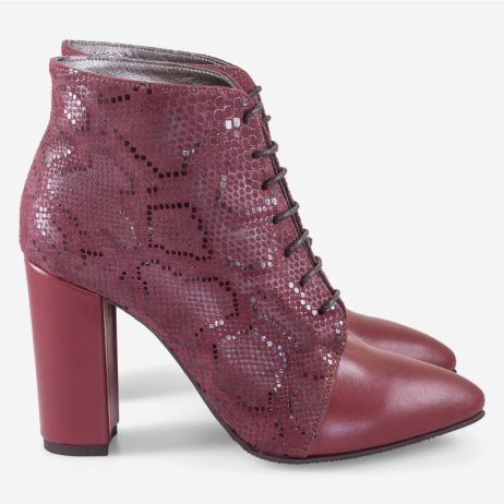 botine dama cu siret botine dama piele naturala imitatie piele sarpe