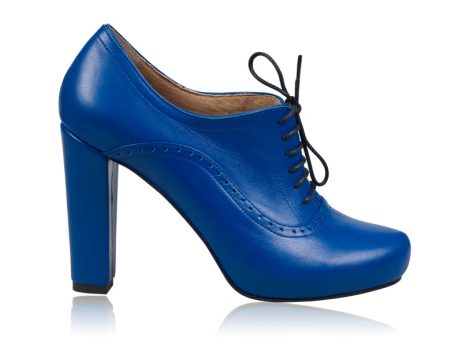 botine femei piele botine cu platforma si toc botine albastru electric