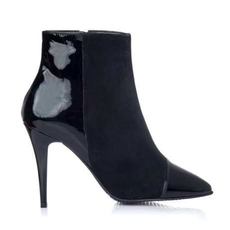 botine stiletto cu toc cui piele lacuita