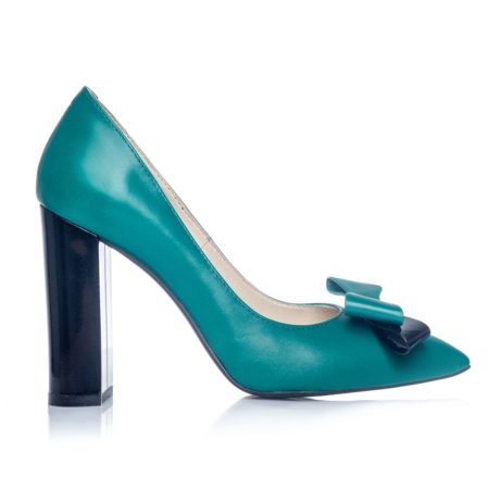 Pantofi stiletto dama de piele cu toc Fatib R1t - imagine 2