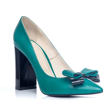 Pantofi stiletto dama de piele cu toc Fatib R1t - imagine 4