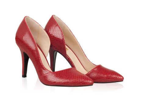 Pantofi stiletto dama de piele Cyna M30r - imagine 3