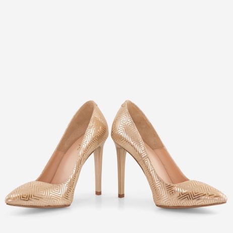 Pantofi stiletto dama de piele Special Print C19a - imagine 4