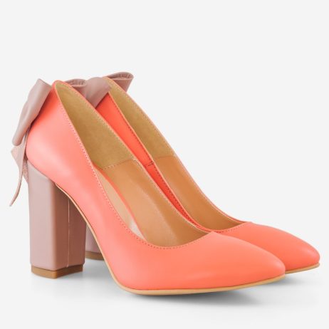 Pantofi dama de piele cu funda C14 - imagine 2