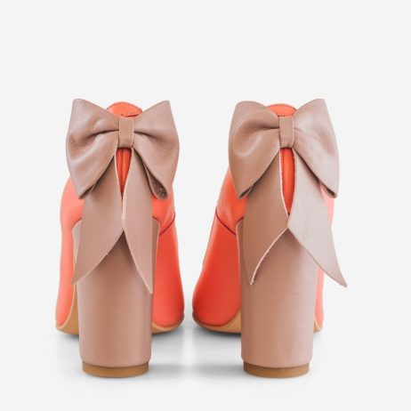 Pantofi dama de piele cu funda C14 - imagine 3