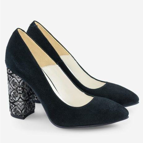 Pantofi dama de piele intoarsa C17n - imagine 3