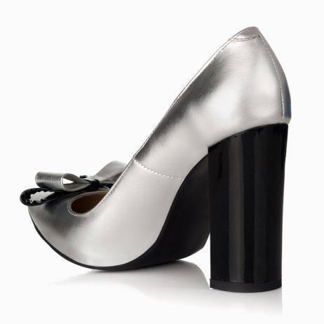 Pantofi stiletto dama de piele cu toc Fatib R1an - imagine 2