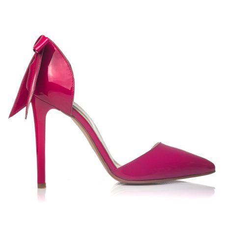 pantofi stiletto decupati pantofi eleganti pantofi ciclam