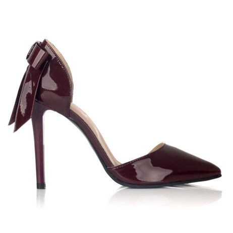 pantofi stiletto decupati pantofi eleganti pantofi lac bordo