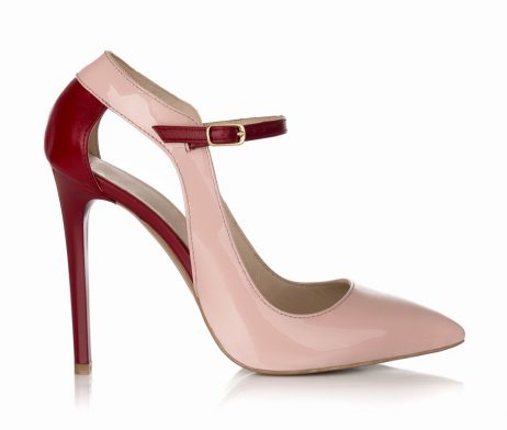 pantofi stiletto pantofi dama piele naturala pantofi la comanda cu toc colorat rosu