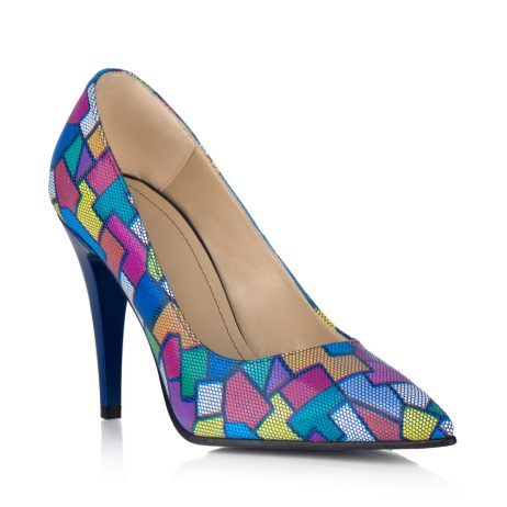 Pantofi stiletto dama de piele W28m - imagine 3