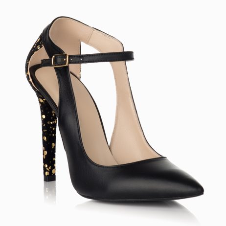 Pantofi stiletto dama de piele Elegance R15n - imagine 3
