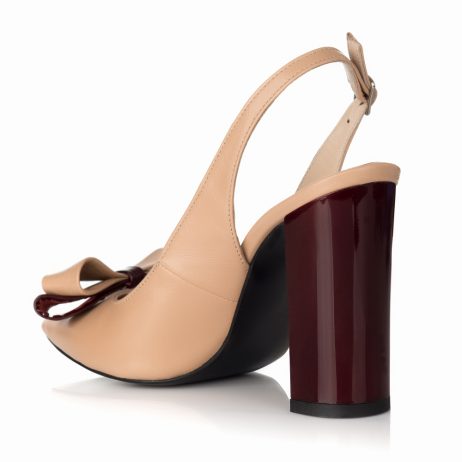 Pantofi dama de piele decupat R22n - imagine 2