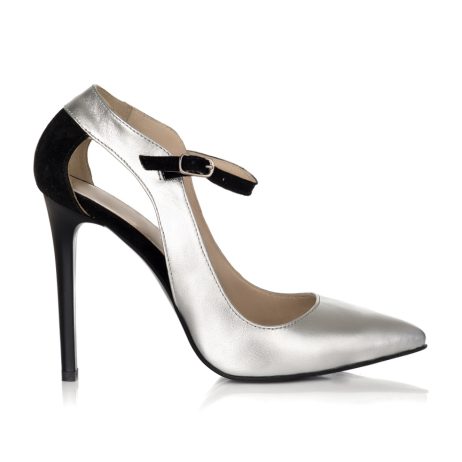 pantofi stiletto pantofi dama piele naturala pantofi la comanda argintiu
