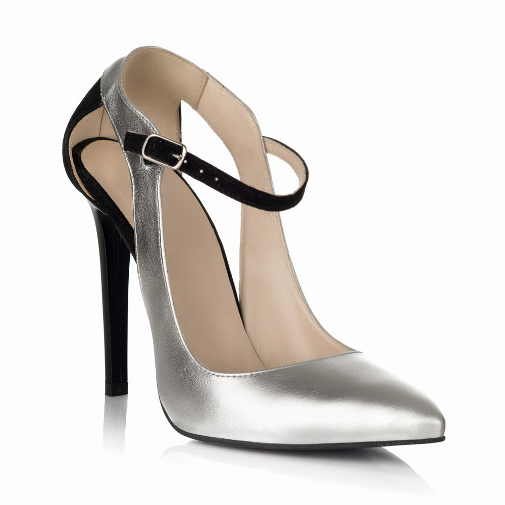 Pantofi stiletto dama de piele Elegance R15na - Pantofi 