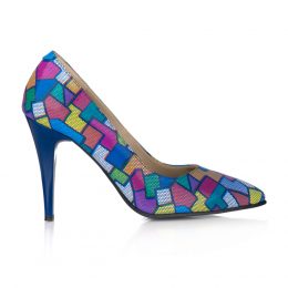 pantofi stiletto multicolor pantofi chic pantofi eleganti