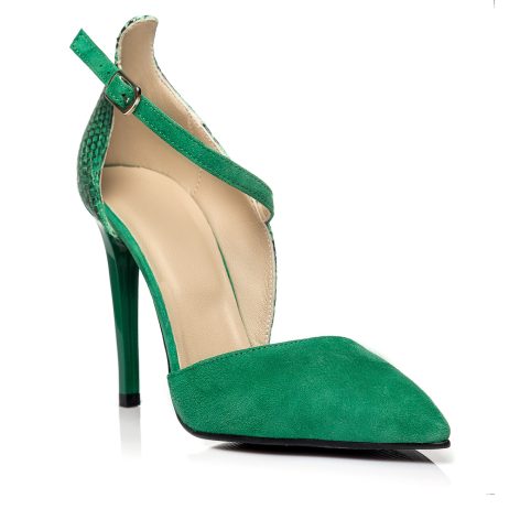 Pantofi stiletto dama de piele Lara E14v - imagine 2