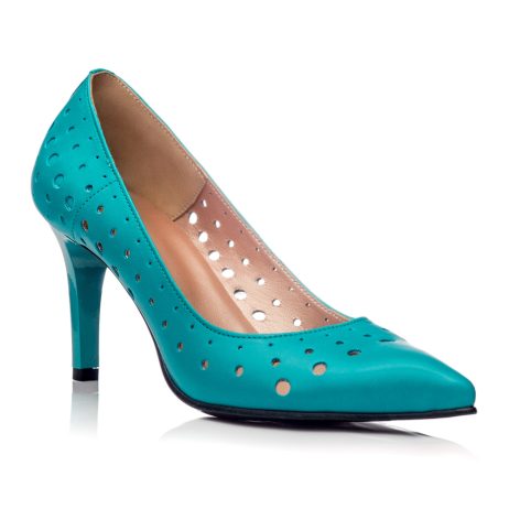 Pantofi stiletto dama de piele Perfo E38 - imagine 3