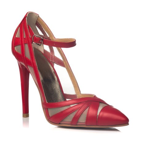 Pantofi stiletto dama de piele Haty r - imagine 3