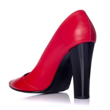 Pantofi stiletto dama de piele cu toc Fatic E28r - imagine 3
