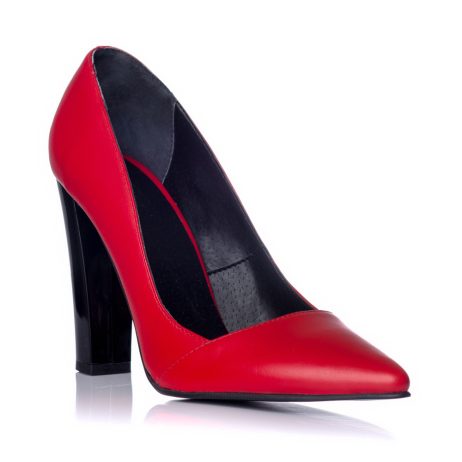 Pantofi stiletto dama de piele cu toc Fatic E28r - imagine 2
